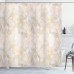 Marble Shower Curtain, Pink and Peach Marble Background with Crack Patterns Architecture and Building Material, Cloth Fabric Bathroom Decor Set with Hooks, 84" Long Extra, Beige Peach