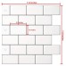 10-Sheet Peel and Stick Tile for Kitchen Backsplash, 12x12 inches White Subway Tile with Grey Grout