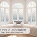 Privacy Window Film Non Adhesive Frosted Glass Film Anti UV Window Sticker Self Static Cling Decorative Glass Film for Home Kitchen Living Room, Removable & Reusable, 17.5 x 78.7 inches