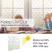 Privacy Window Film Non Adhesive Frosted Glass Film Anti UV Window Sticker Self Static Cling Decorative Glass Film for Home Kitchen Living Room, Removable & Reusable, 17.5 x 78.7 inches