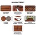 Acacia Wood Outdoor Flooring Tile Wooden Interlocking Patio Tiles with UV Protection Oiled Finish Snap Lock for Decking Patio Deck Floor Shower Balcony Backyard Hardwood Boards 12” x 12” Pack of 10