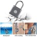 Fingerprint Padlock, Smart Padlock, Locker Lock, Biometric Metal Keyless Thumbprint Lock, Waterproof, USB Rechargeable, for Gym Locker, School Locker, Luggage, Backpack, Suitcase(Gray)