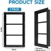 2 Pack 10" x 18" Black Shed Window with Tempered Glass Household Windows with Srews for Shed, Chicken Coop, Playhouse, Garage and Barns(No Screen)