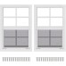 2 Pack 12" x 18" White Shed Window with Tempered Glass and Fiberglass Screen Household Sliding Windows with Screws for Shed, Chicken Coop, Playhouse, Garage and Barns