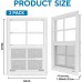 2 Pack 12" x 18" White Shed Window with Tempered Glass and Fiberglass Screen Household Sliding Windows with Screws for Shed, Chicken Coop, Playhouse, Garage and Barns