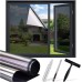 One Way Window Privacy Film: Home Window Tint Reflective Window Film See Out Not in Sun Blocking Anti UV Mirror Window Clings Daytime Privacy Door Window Covering with 3 Tools, 35.4 * 236.2Inch